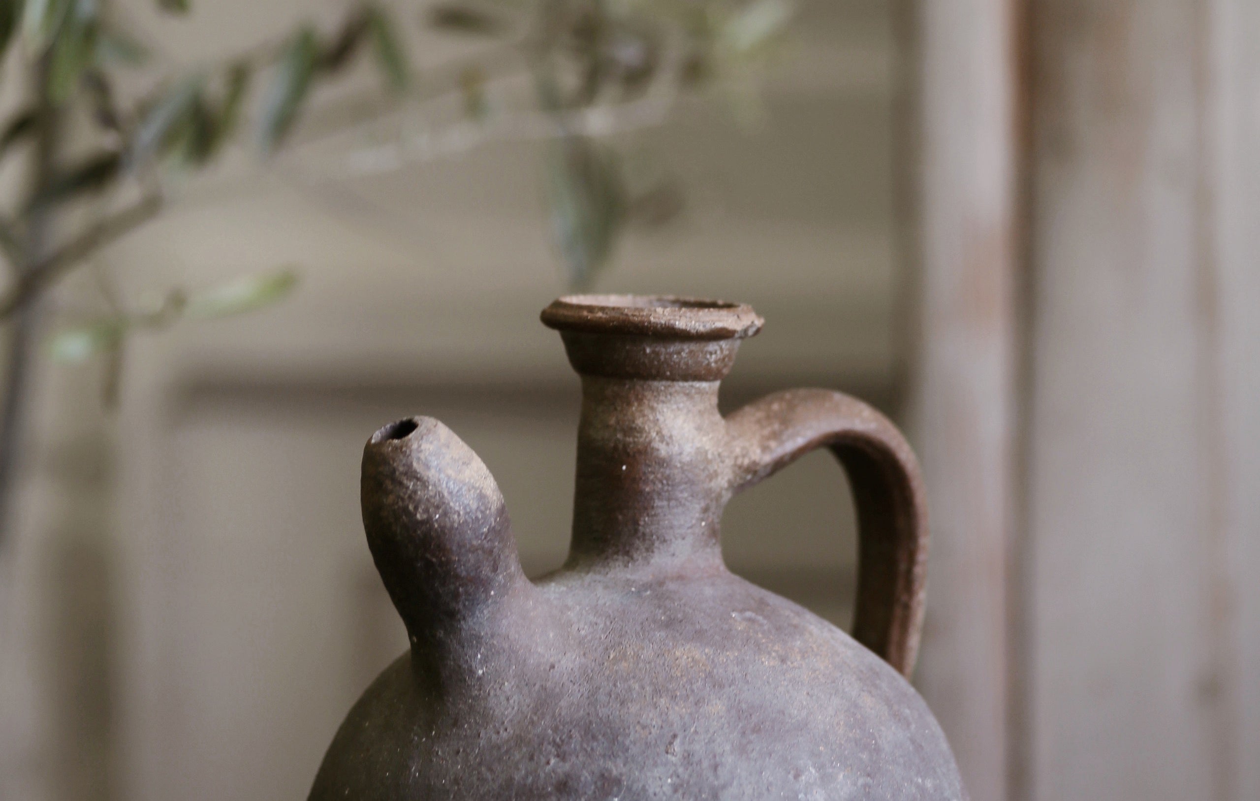 Unique antique Turkish pottery piece as decorative homeware for natural interiors