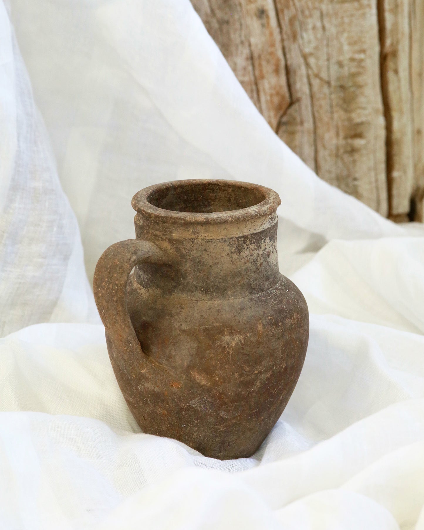 Small Mediterranean pitcher pot for display