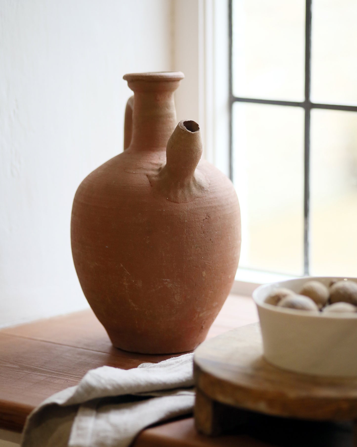 Handcrafted antique terracotta pot from Turkey