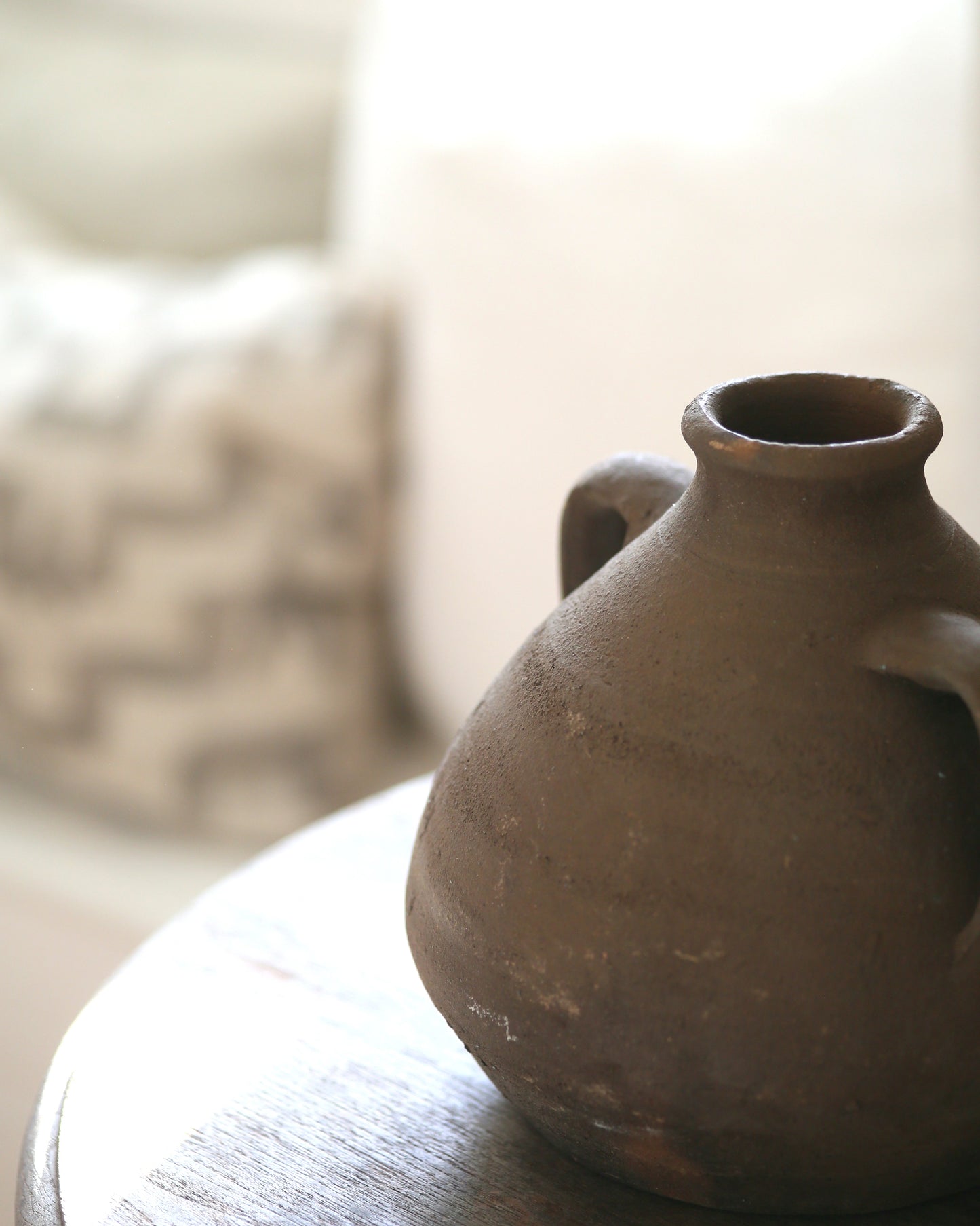 Antique textured clay pot