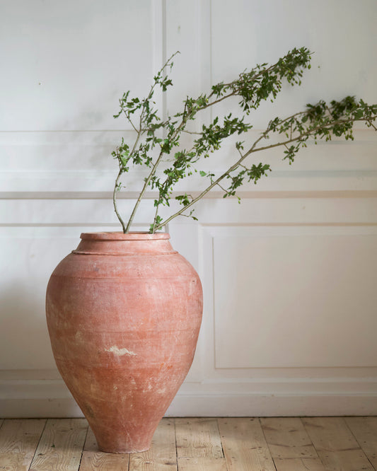 Red terracotta Turkish olive pot