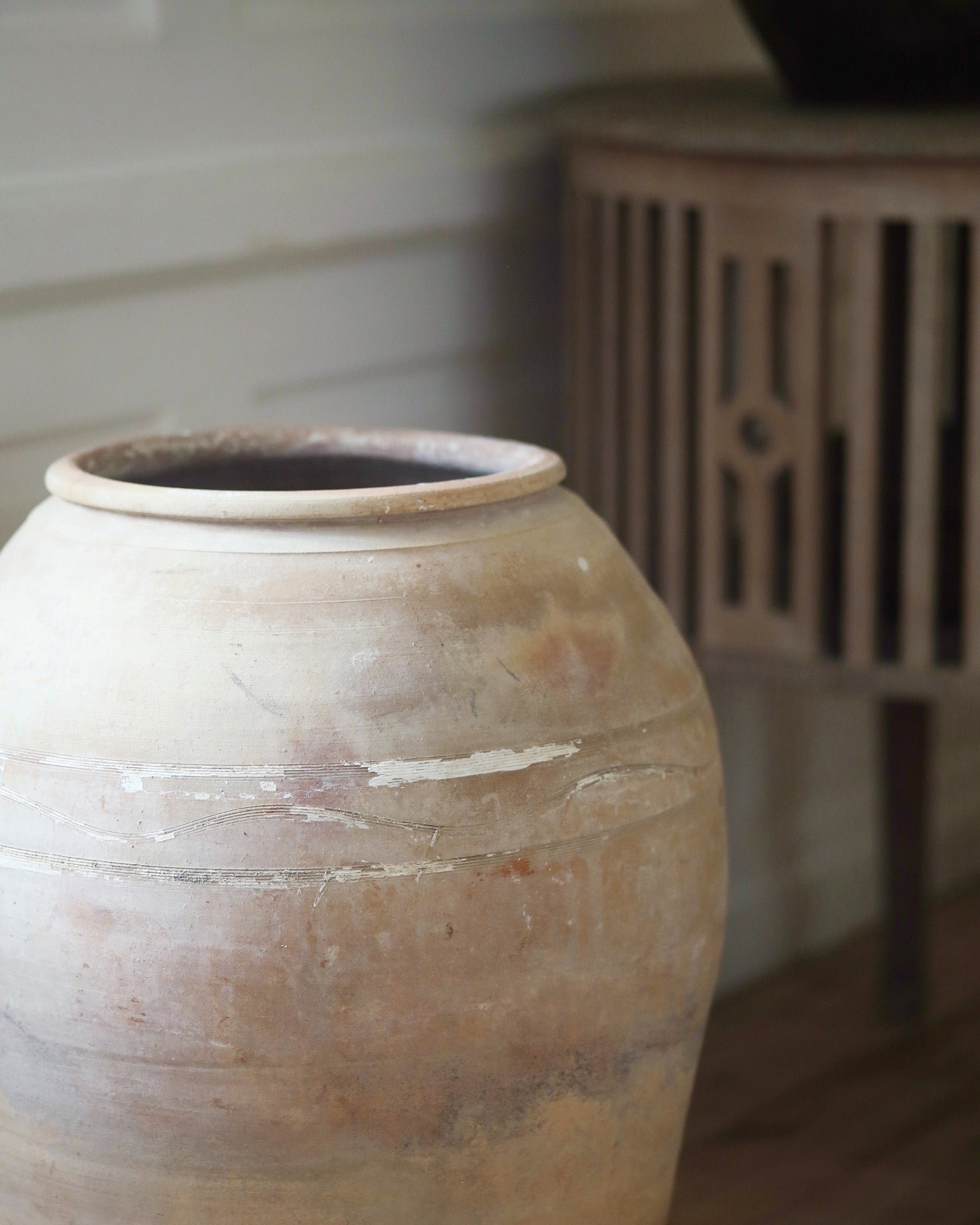 Antique terracotta Mediterranean urn 