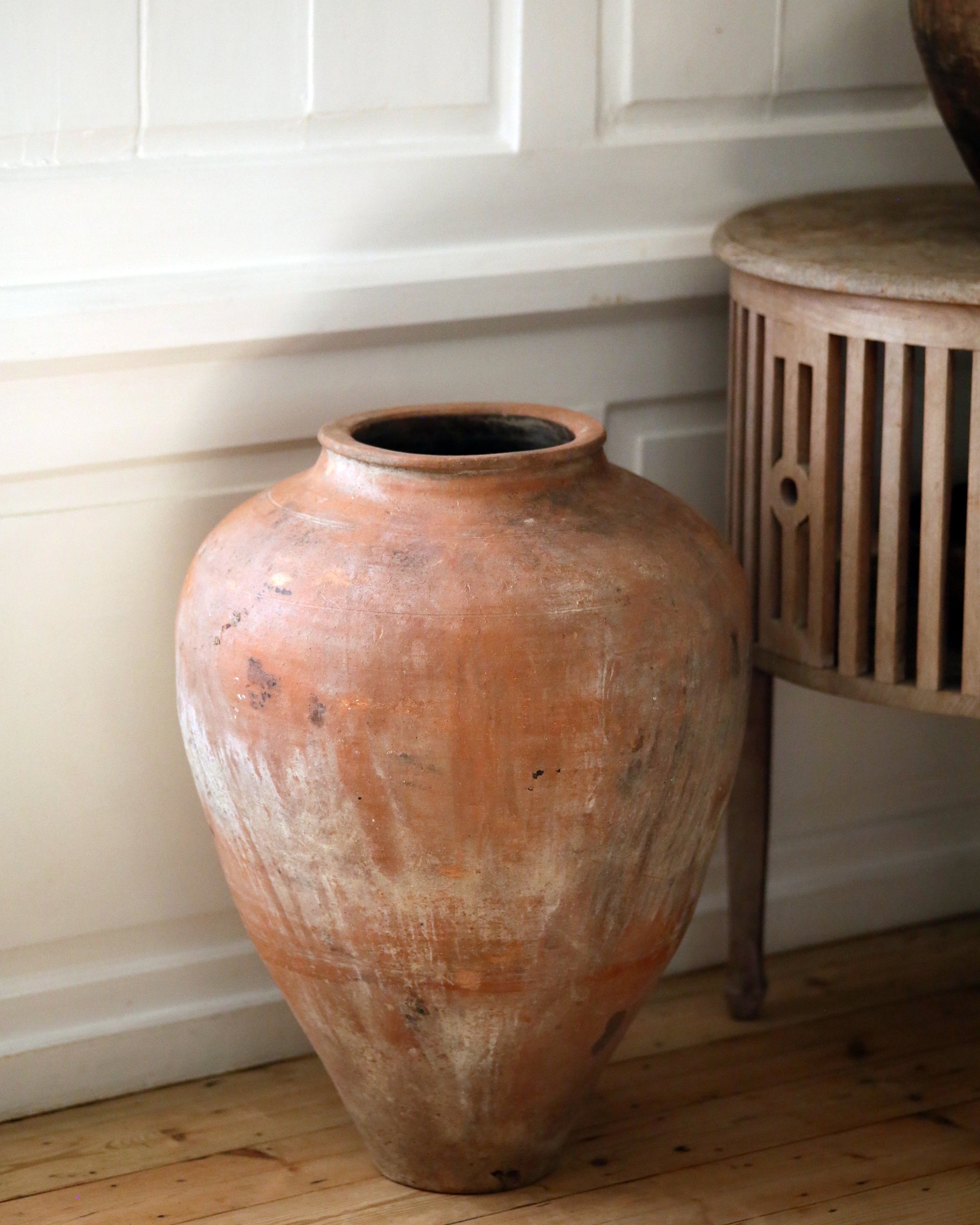 Antique red terracotta urn