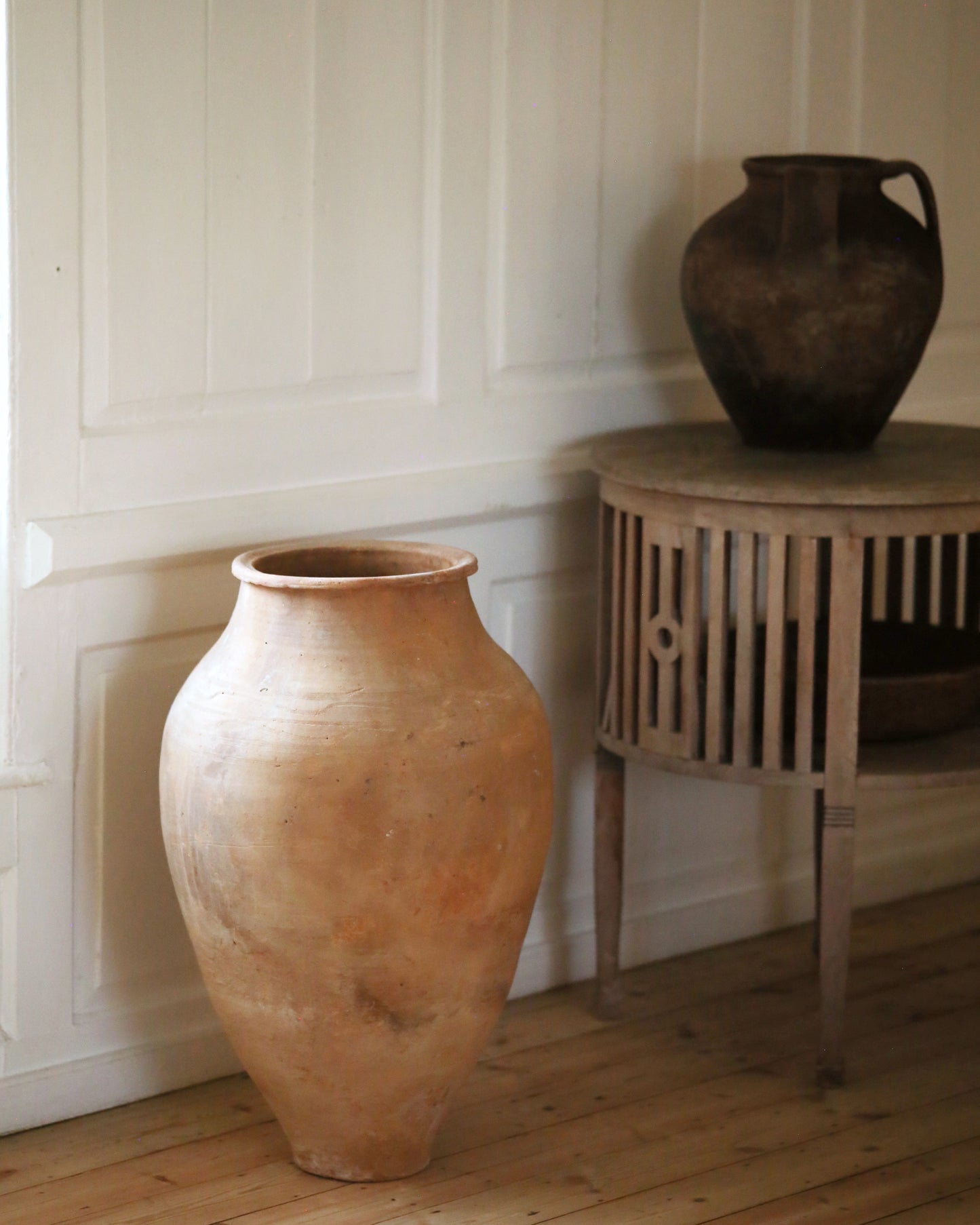 Indoor terracotta urn