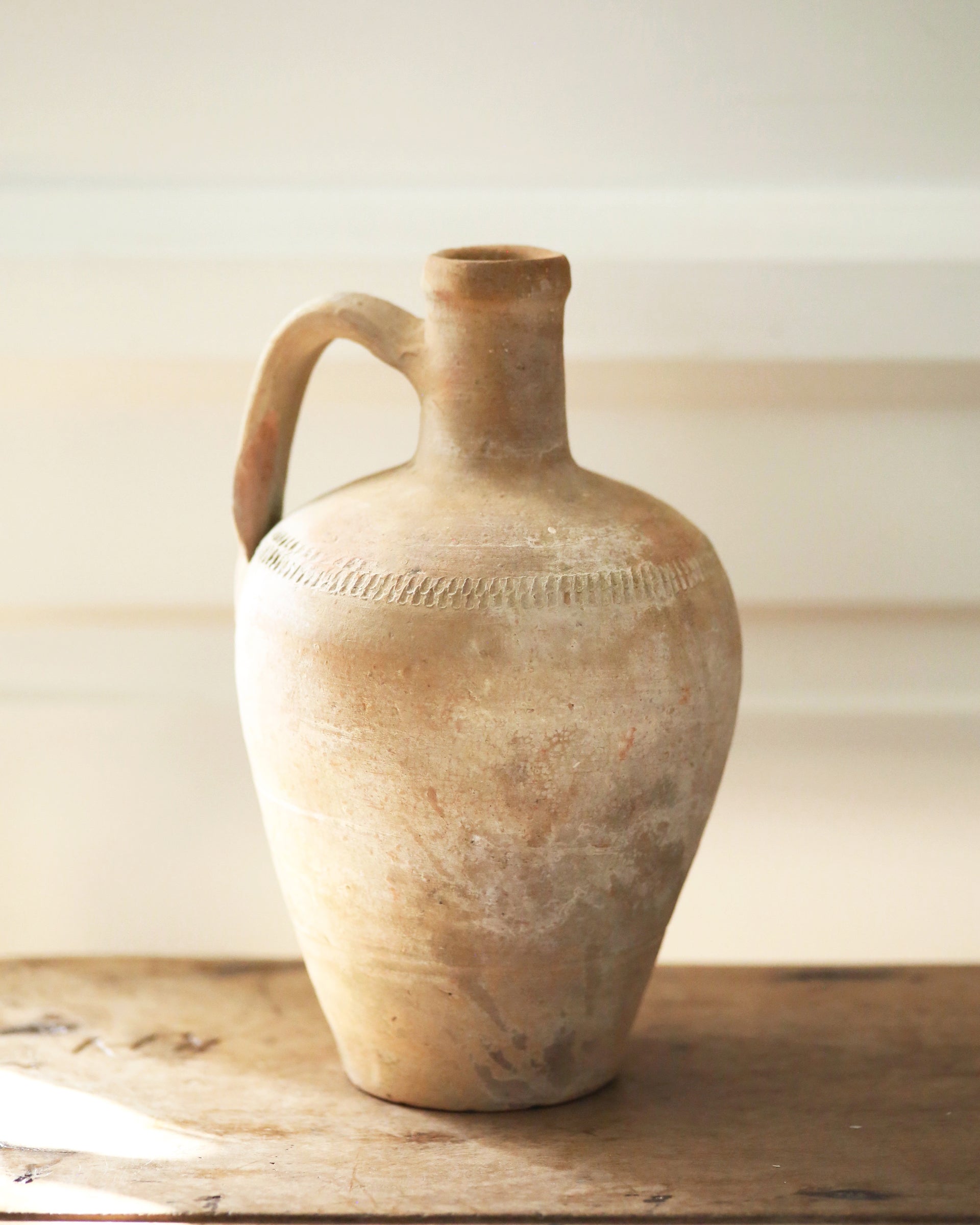 Original detail and patina of Turkish jug