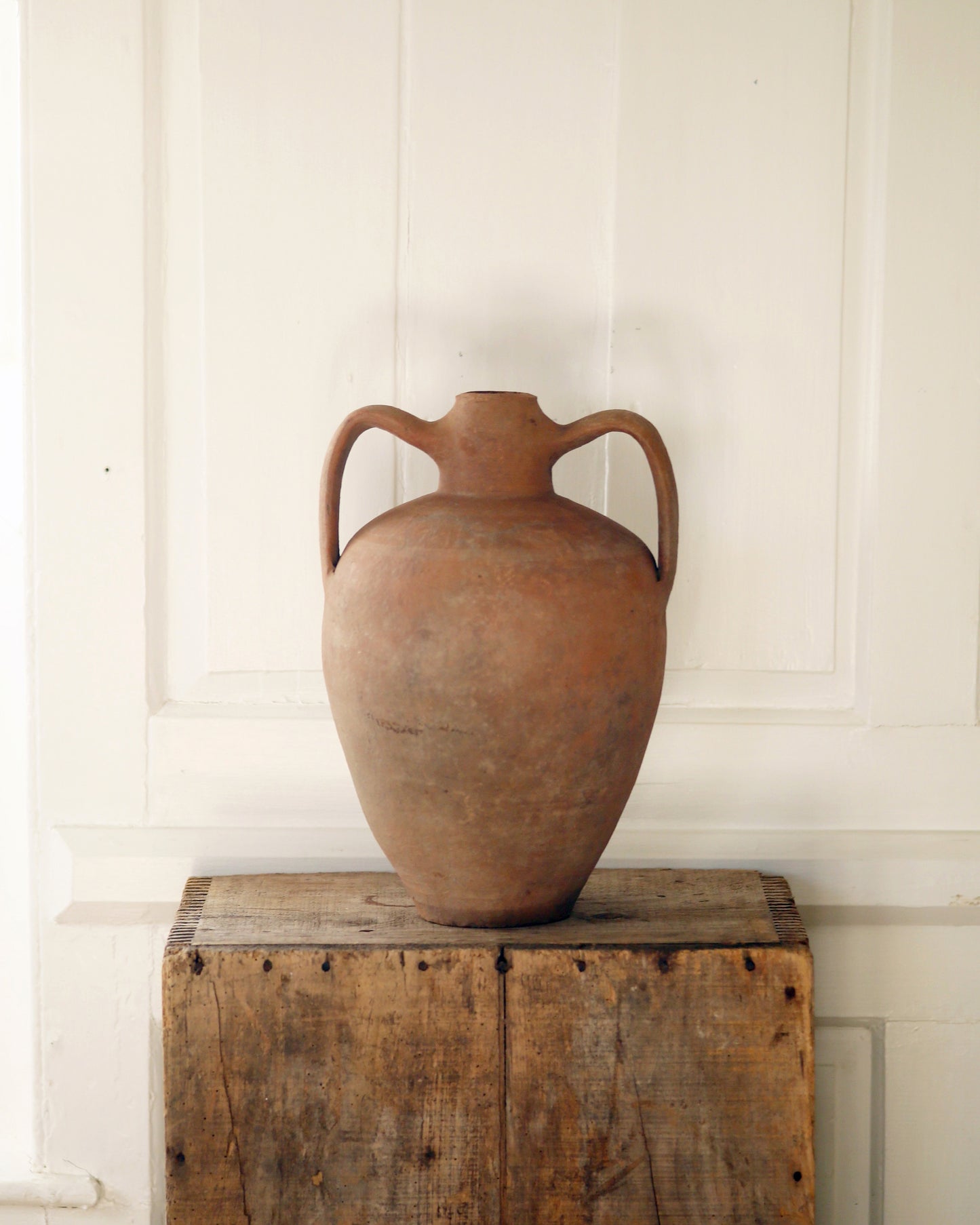 Turkish terracotta pot with 2 handles
