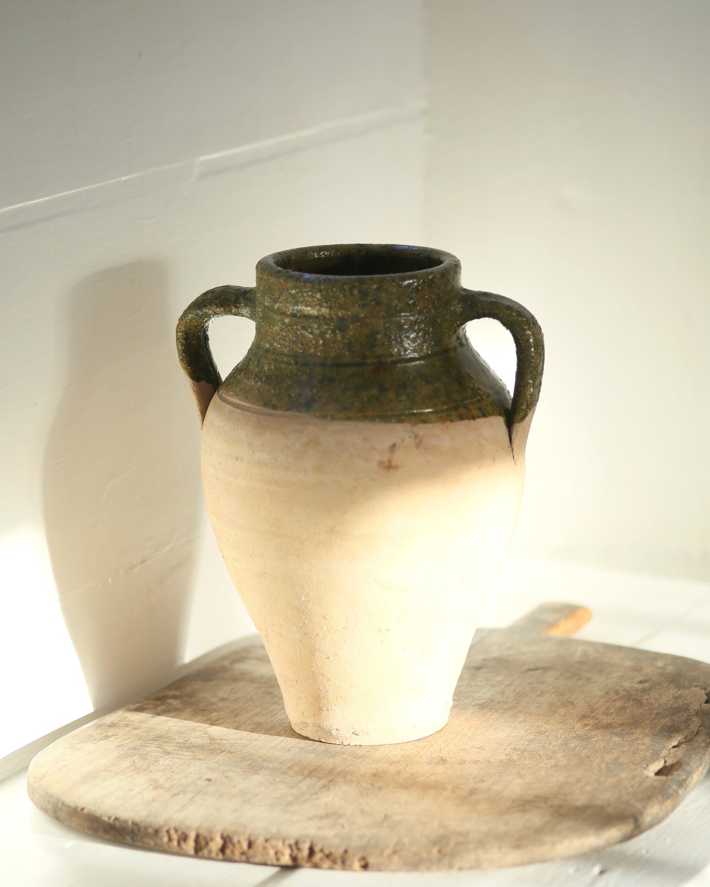 Antique Turkish pale terracotta pitcher pot