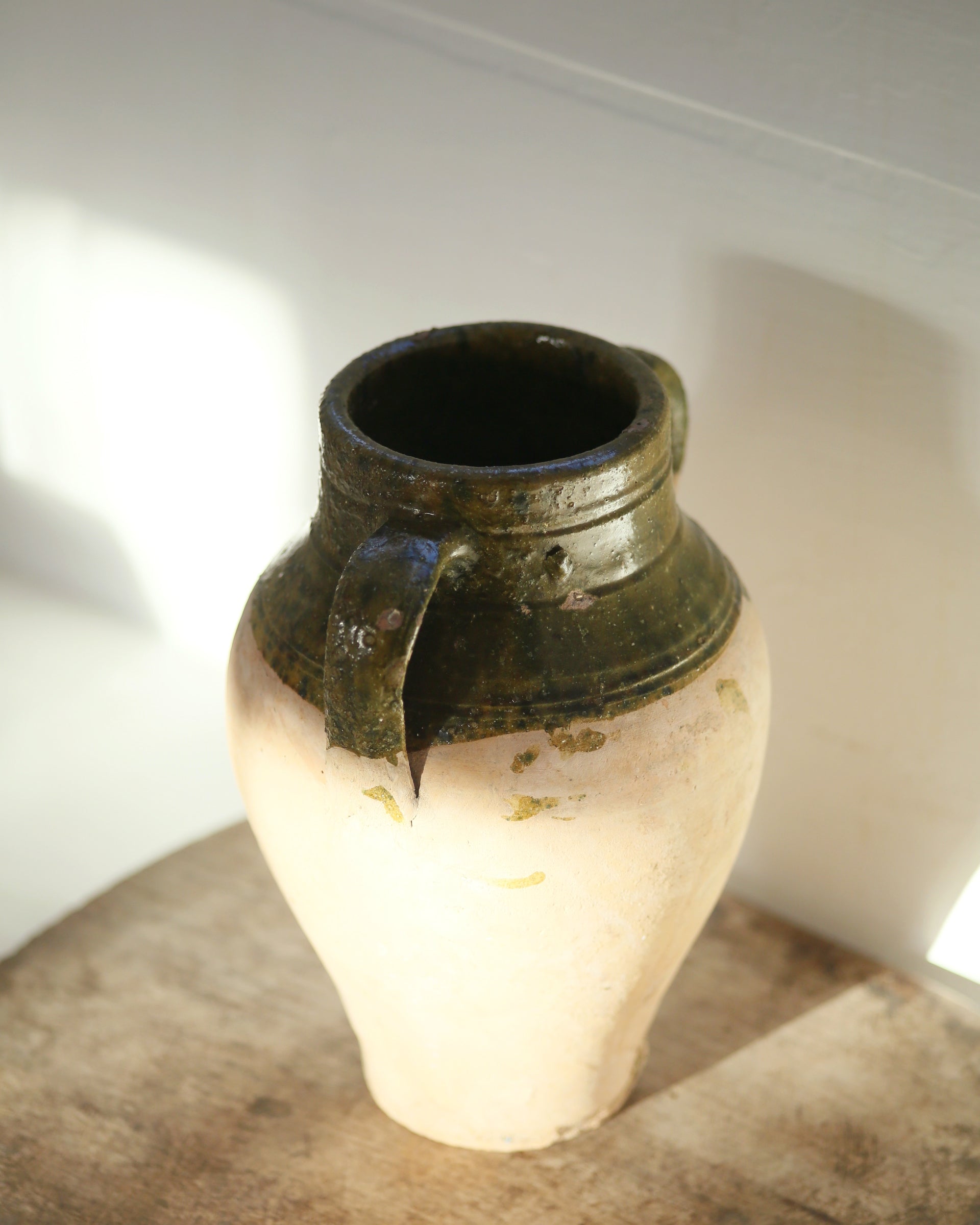 Antique Confit style glazed pot