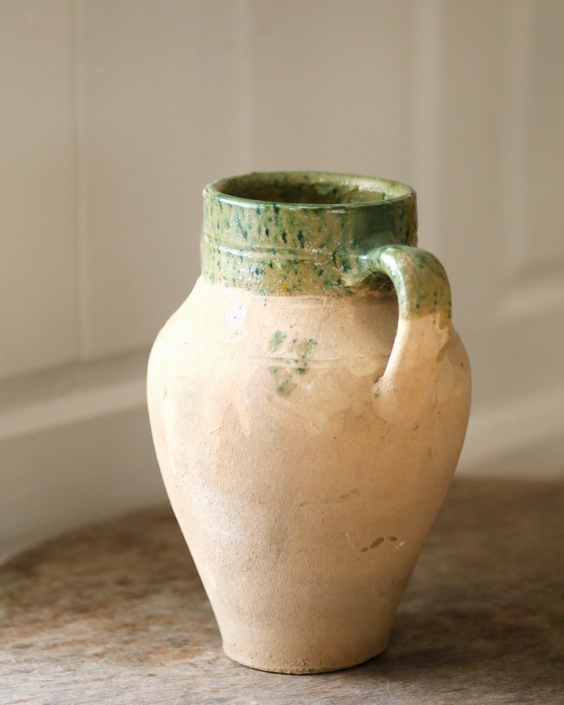 Vintage green confit style pot