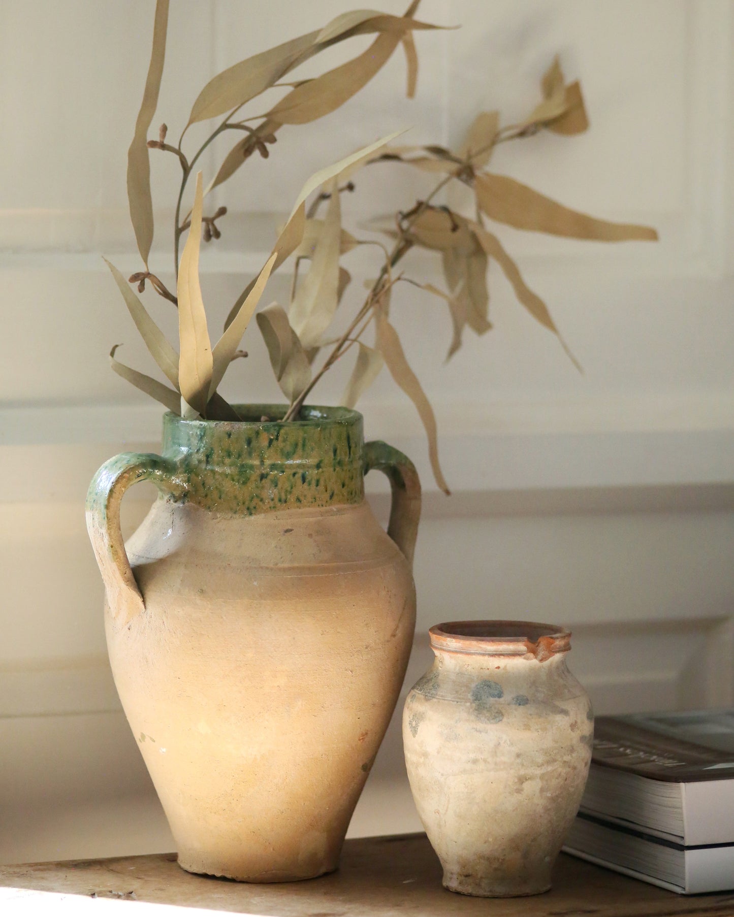 Antique terracotta decorative pots and vases 
