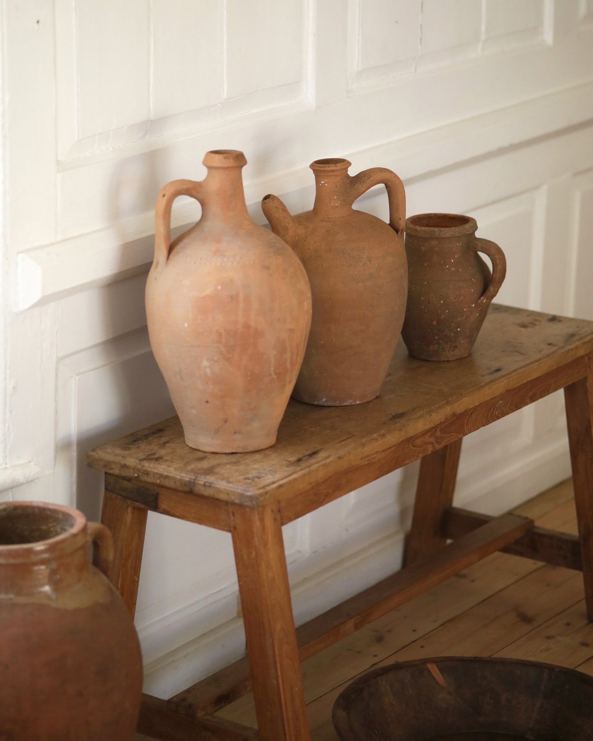 Terracotta homeware pitchers, pots and jugs