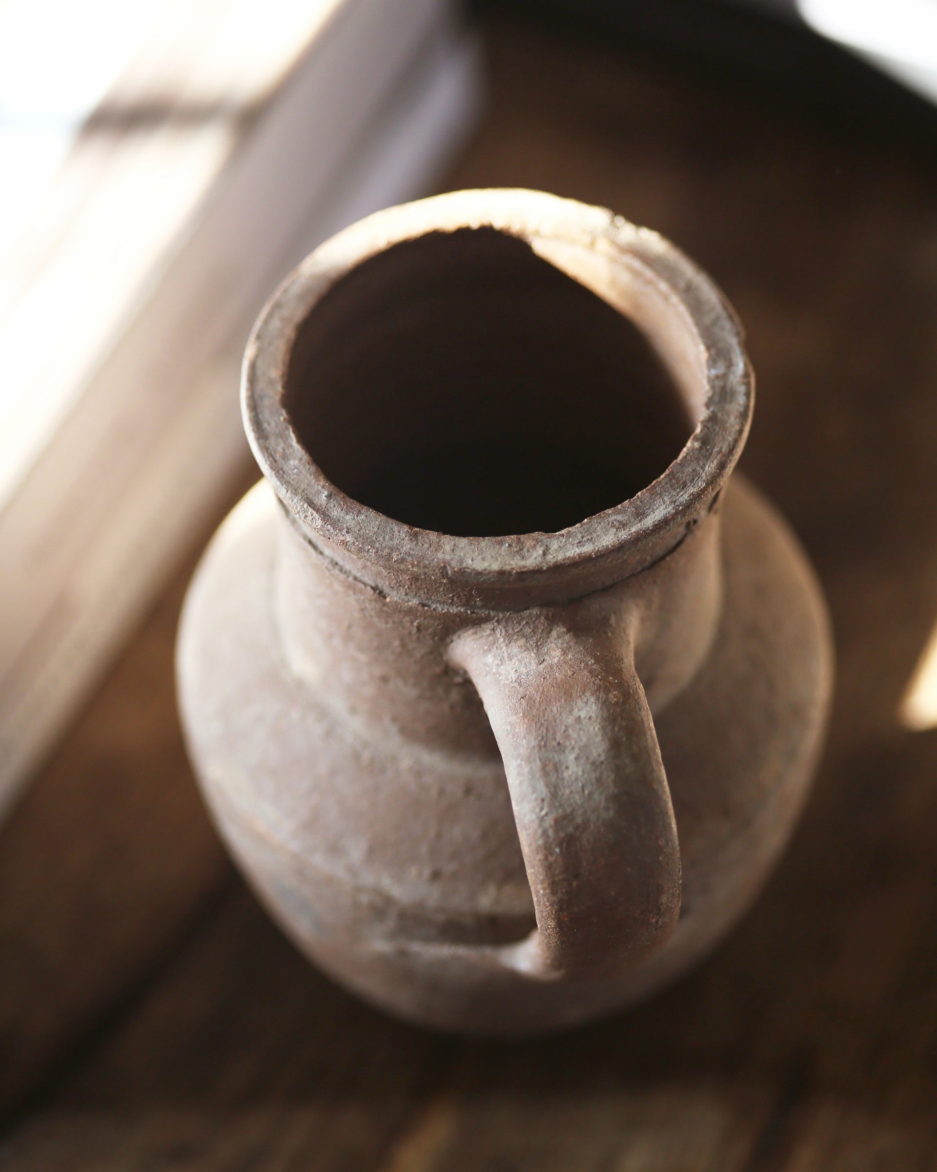 Close up of vintage Turkish pitcher pot