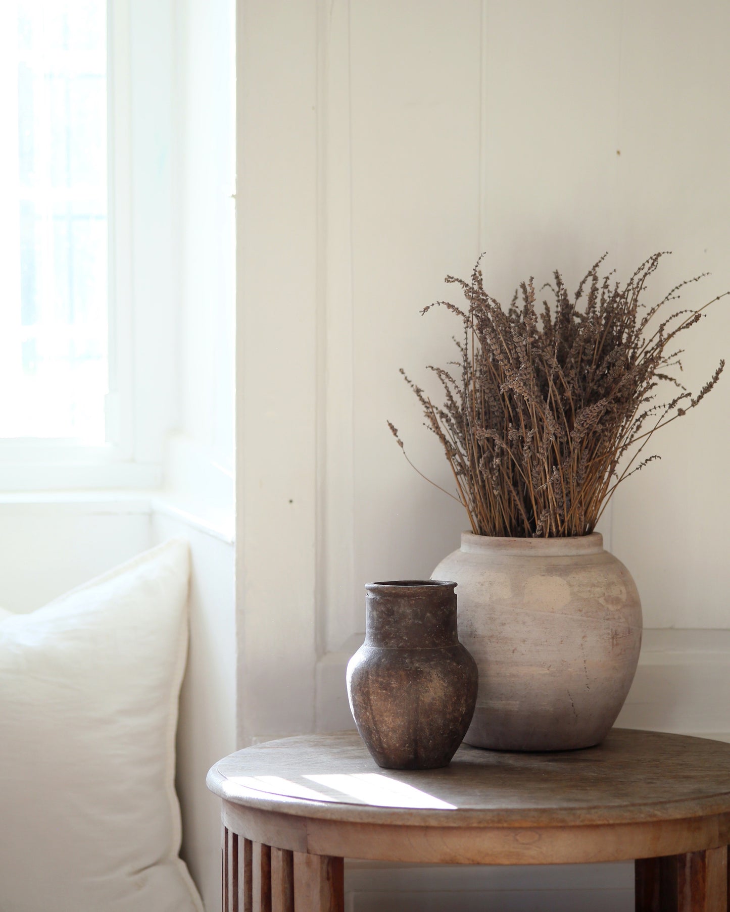 Antique homeware pots for display