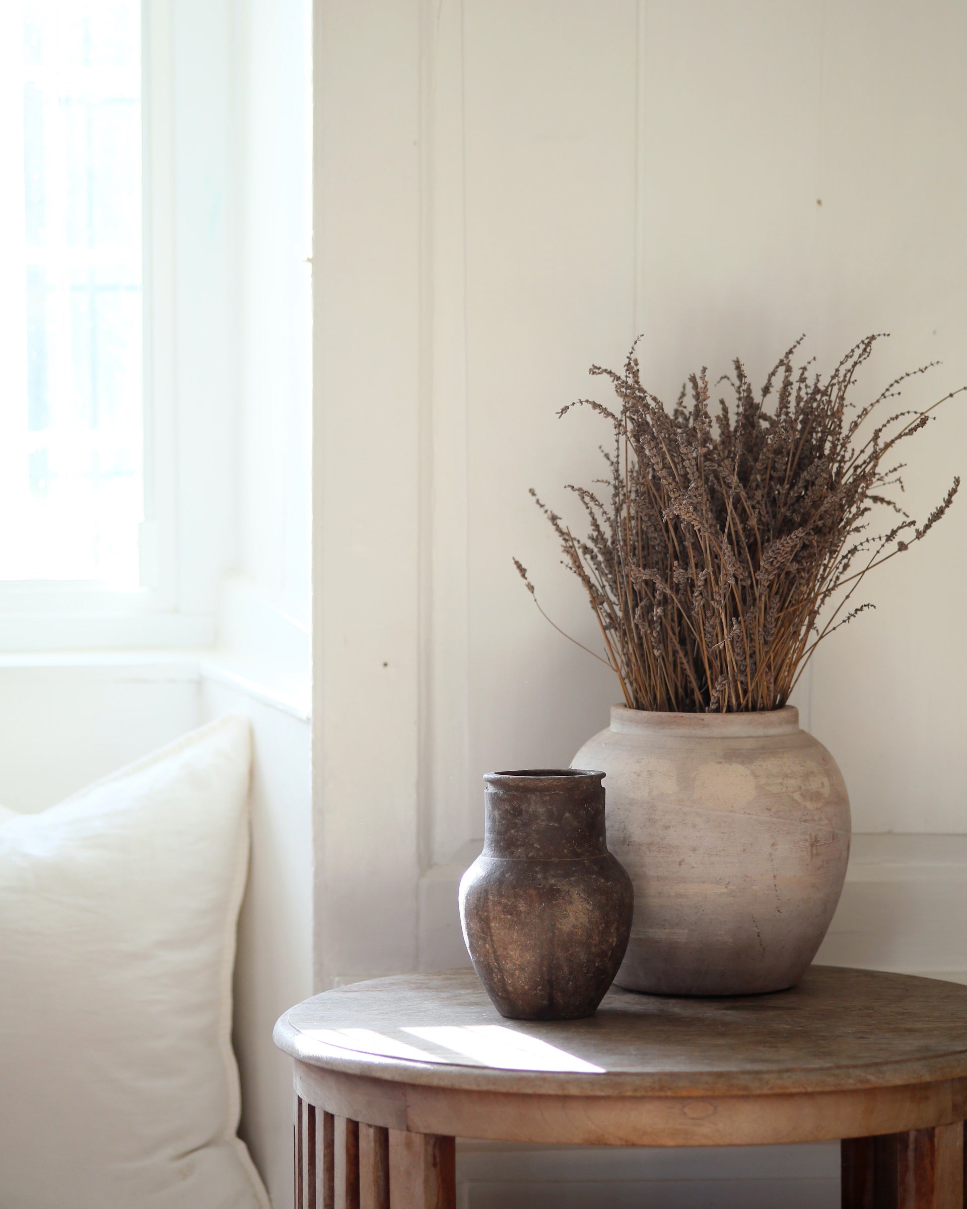 Antique homeware pots for display