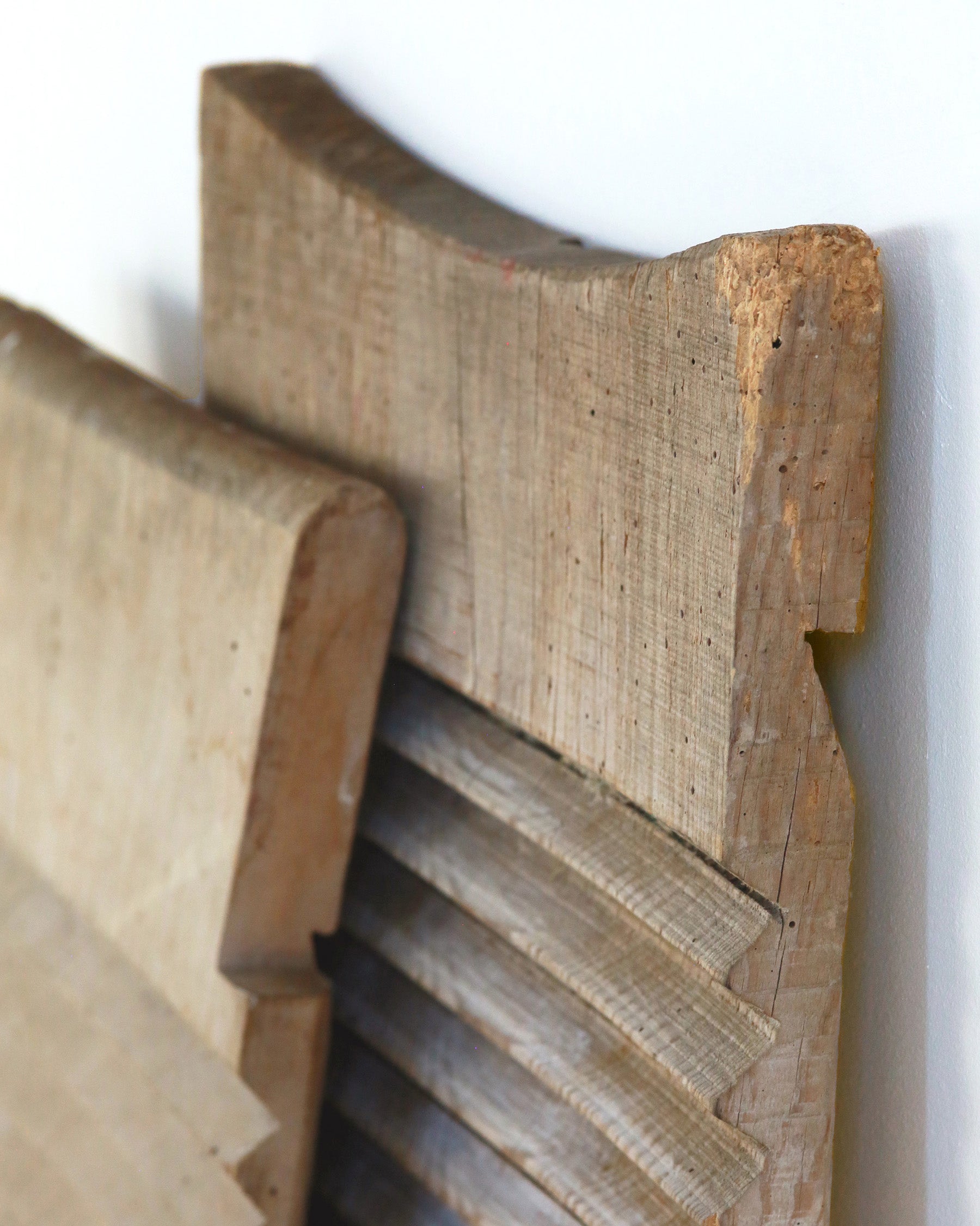 Close up of rustic wooden washboard