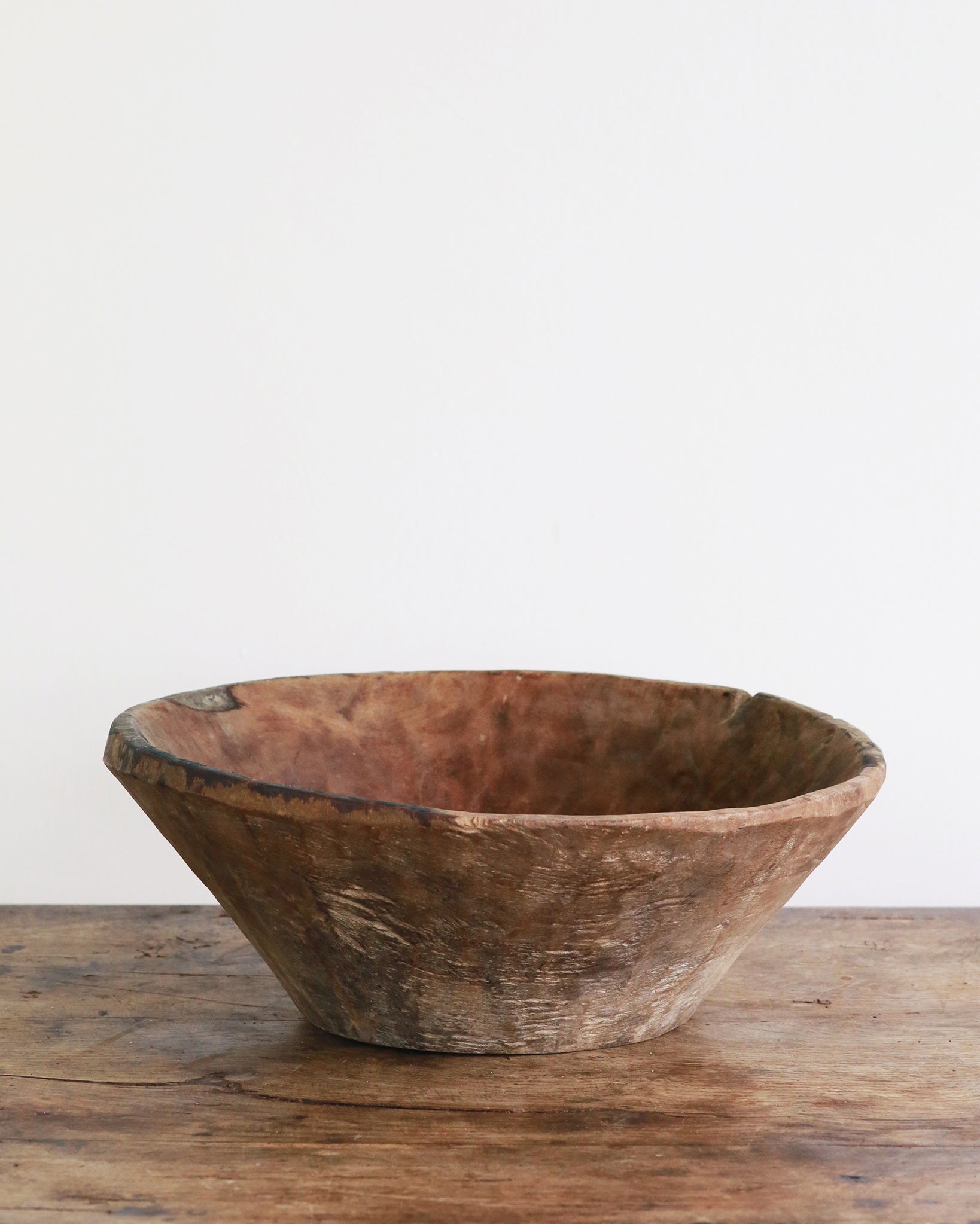 Rustic wabi sabi dark wooden bowl