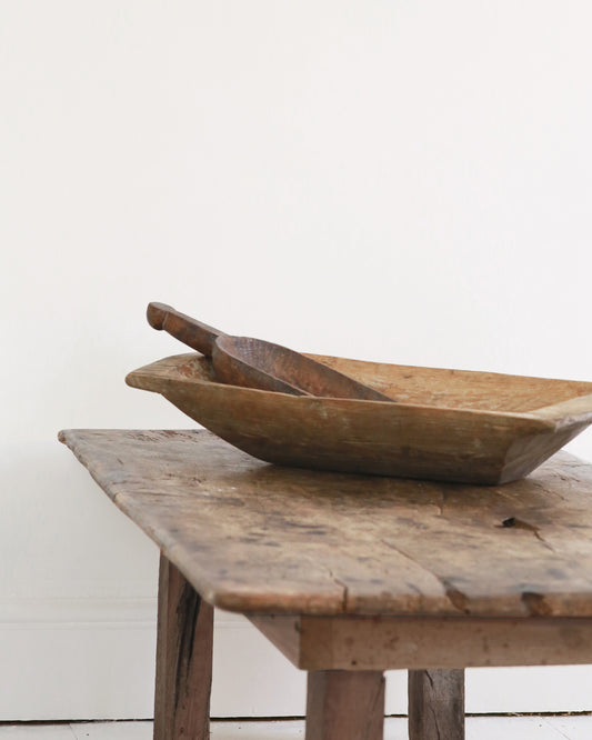 Original rustic dough bowl for kitchen styling