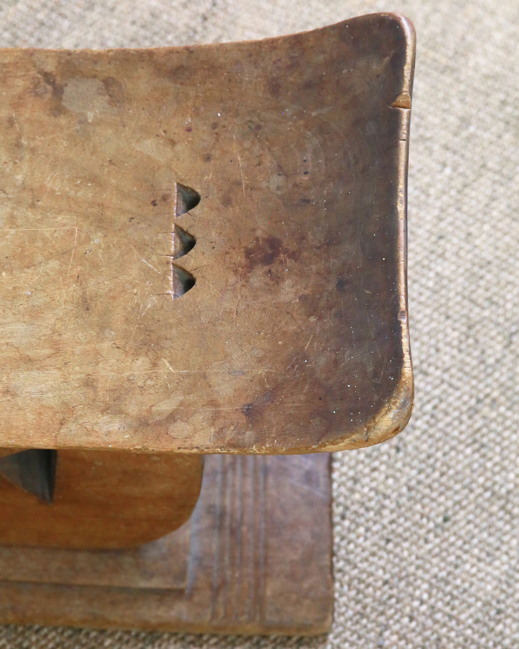 African Ashanti stool authentic wooden finish