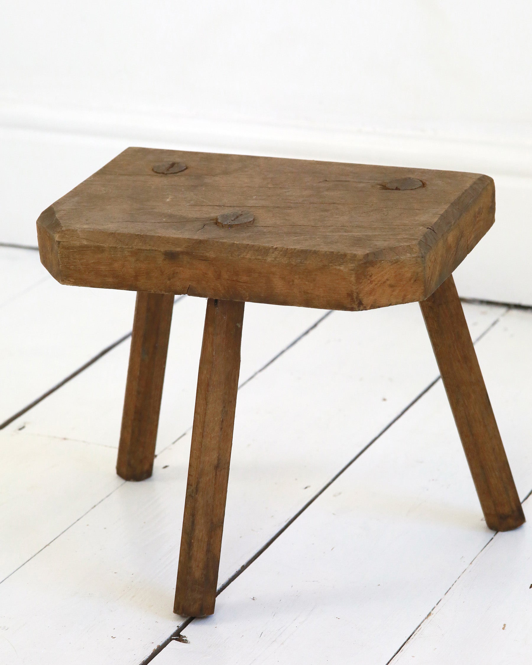 Vintage Wooden Milking Stool with 3 legs